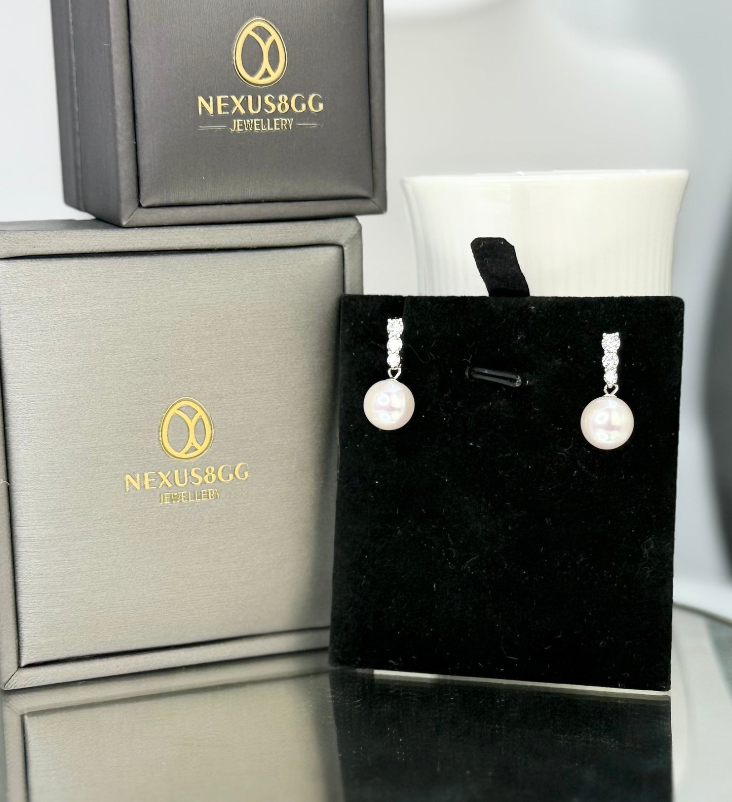 Elegant Lustre Freshwater Pearl (9-10mm) Earring | Pearl Jewellery for Every Occasion - Nexus8gg Jewellery