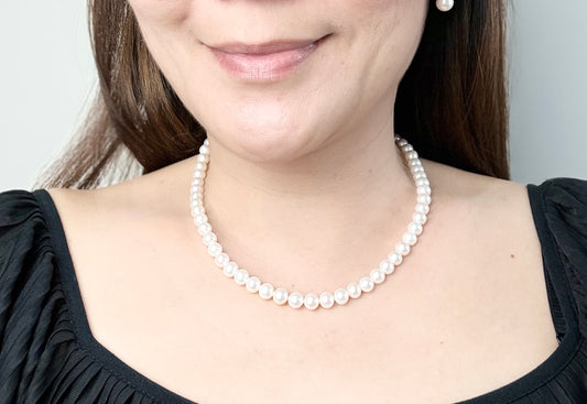 Elegant Freshwater Aurora Pearl Necklace (7 - 7.5mm) - Nexus8gg Jewellery