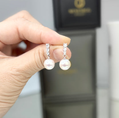 Elegant Lustre Freshwater Pearl (9-10mm) Earring | Pearl Jewellery for Every Occasion - Nexus8gg Jewellery