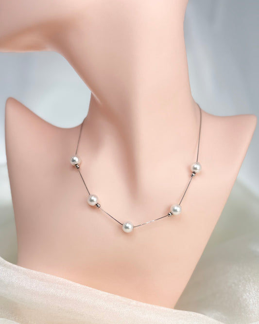 Designer Akoya Pearls (7.5-8mm) Necklace | Timeless Beauty with High Luster