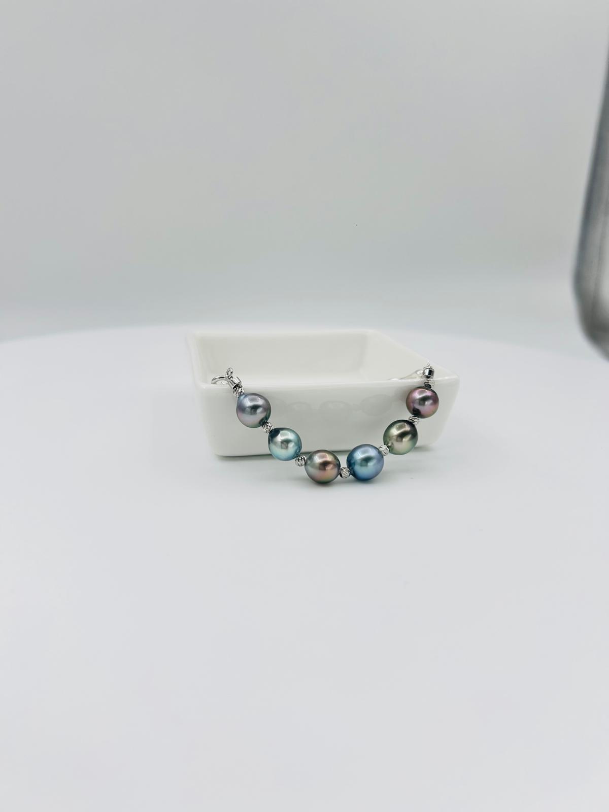 Rainbow Tahitian Pearl (9mm) Bracelet - Nexus8gg Jewellery