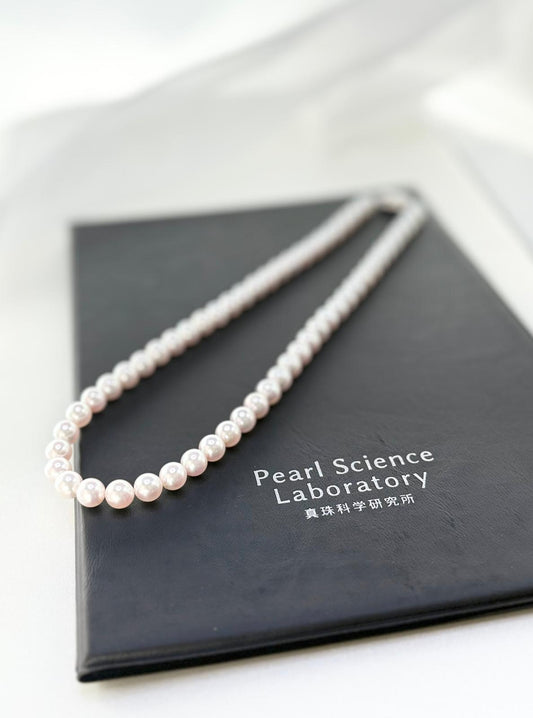 [Pre-order Only] Rose Grade Akoya Pearl Necklace Necklace with Certificate (Pearl Science Laboratory) - Nexus8gg Jewellery