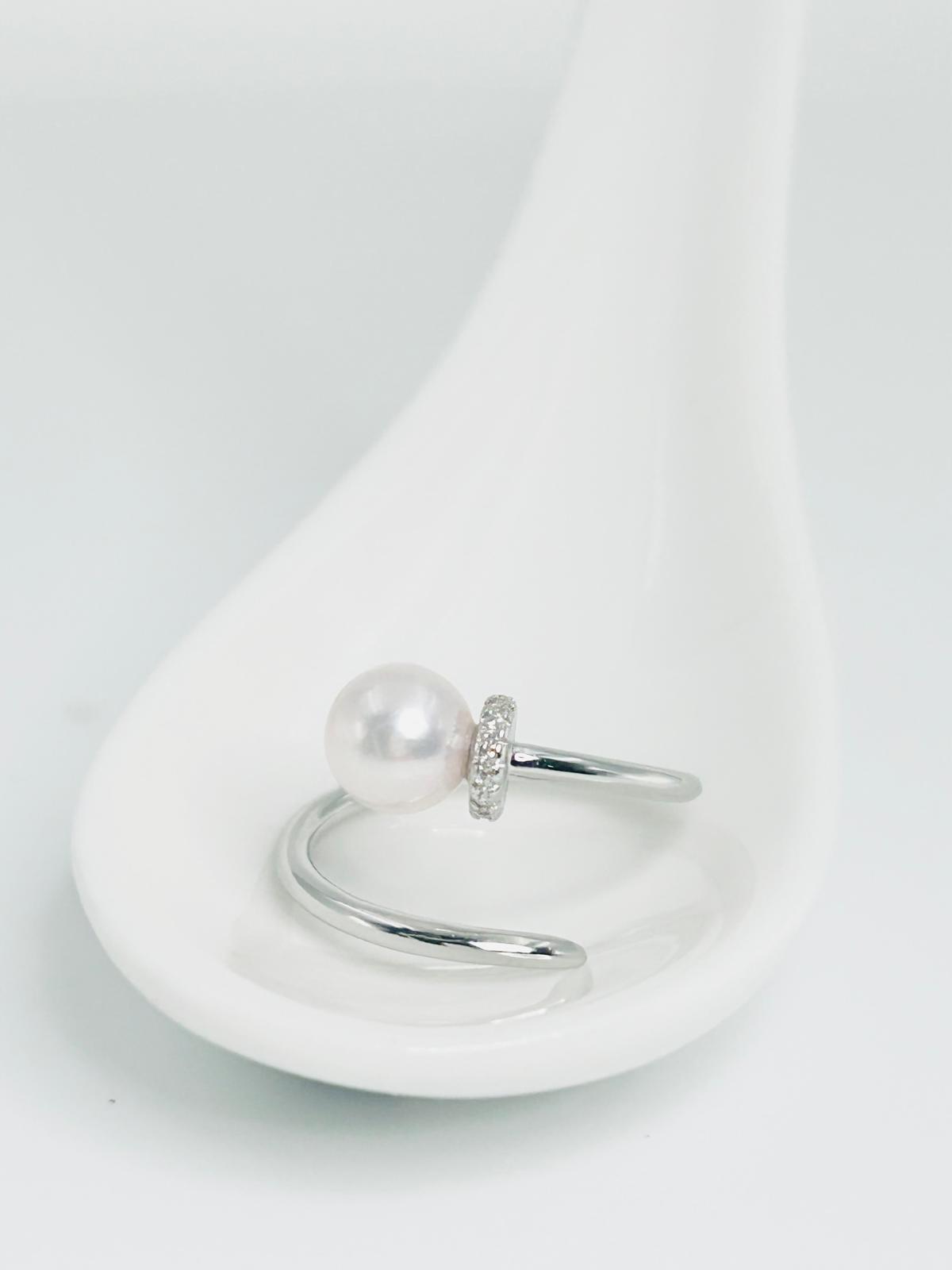 Top quality Akoya (7.5-8mm) Pearl Ring - Nexus8gg Jewellery