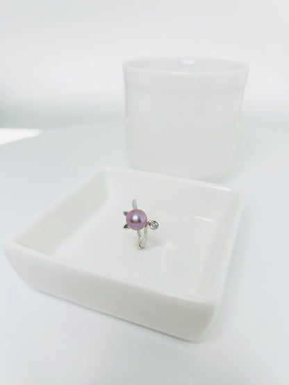 [Promo] Adorable Freshwater Pearls (7-8mm) Cat Ring - Nexus8gg Jewellery