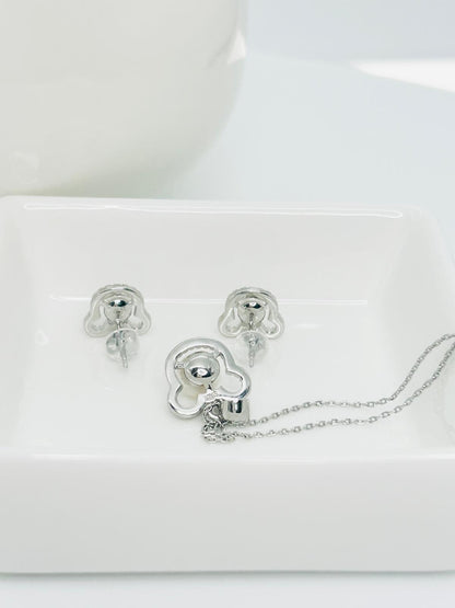 [Promo] Aurora Bear Pendant (6.5-7mm) and Earring (4-4.5mm) Set - Nexus8gg Jewellery