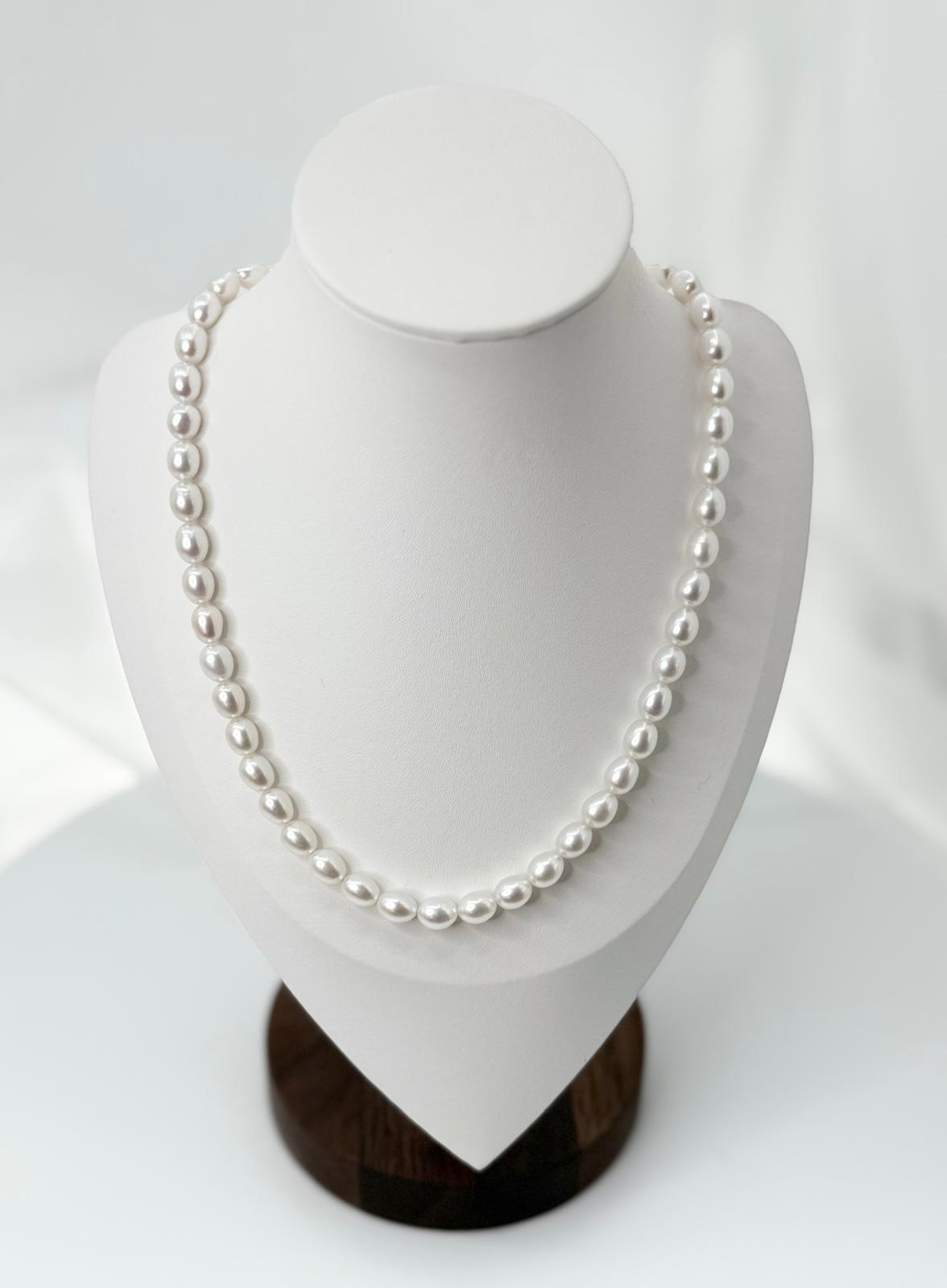 Elegant Aurora Lustre Pearl (6.5-7mm) Necklace | A Timeless Statement of Luxury - Nexus8gg Jewellery