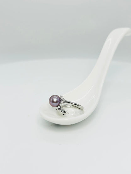 Elegant Freshwater Pearl (9 - 10mm) Dolphin Ring - Nexus8gg Jewellery