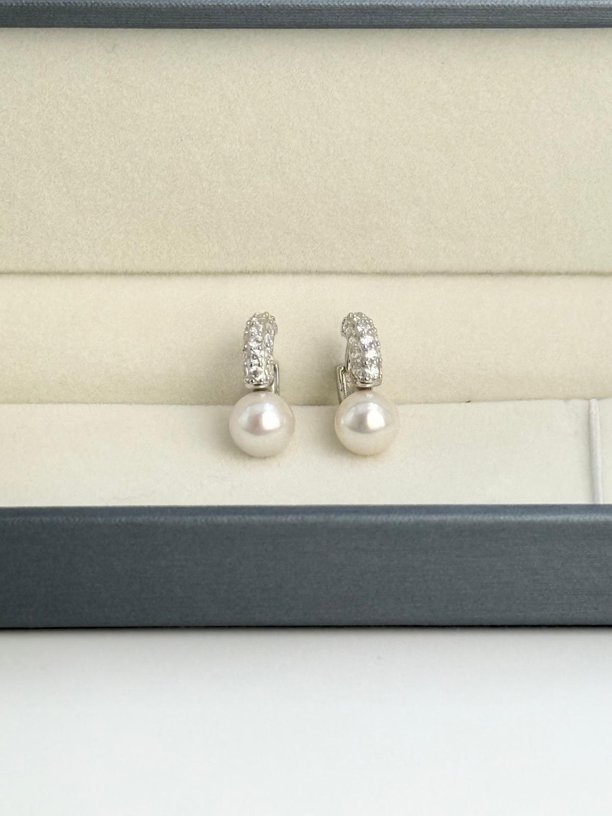 Elegant top lustre Freshwater Pearl (8.5-9mm) Earring | Perfect Pearl Jewellery for Every Occasion - Nexus8gg Jewellery