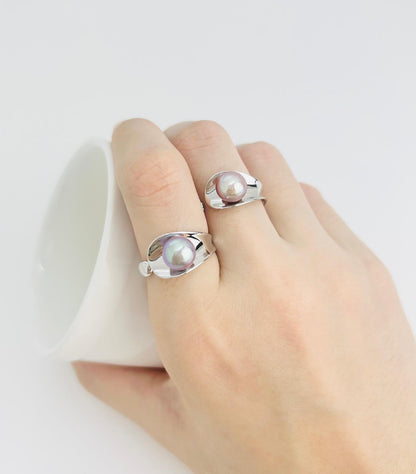 Modern Freshwater Pearls (7-8mm) Ring - Nexus8gg Jewellery