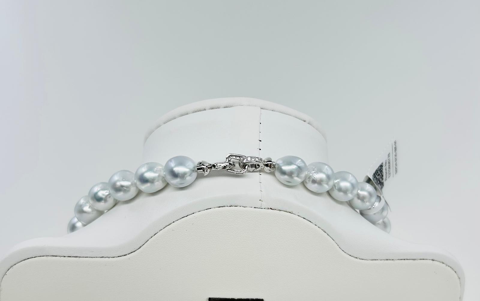 Top Grading South Sea Blue Blood Pearl (8-11mm) Necklace with GUID certificate - Nexus8gg Jewellery